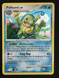 Politoed 12/146 Legends Awakened Holo Pokemon Card MP - Image 1