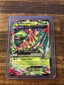 Pokemon Mega M Sceptile EX XY Ancient Origins Holo Card 8/98 Ultra Rare - Image 1