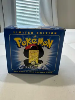 1999 Pokemon 23k Gold Plated Mewtwo Trading Card Sealed NIB - Image 3
