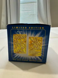 1999 Pokemon 23k Gold Plated Mewtwo Trading Card Sealed NIB - Image 4