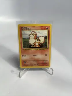 Pokemon Card Growlithe Base Set 1999 WOTC Uncommon 28/102 NM - Image 1