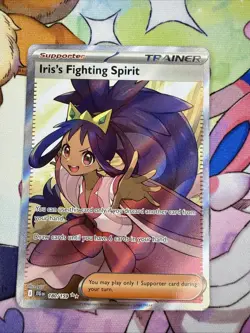 Pokemon TCG Iris's Fighting Spirit 180/159 Journey Together Ultra Rare - Image 1