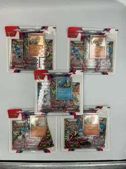 Pokemon Scarlet and Violet Base Set 3 Pack Blister lot of 5 - Image 1