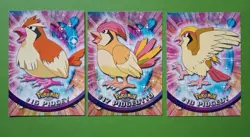 POKEMON 3 Topps Non holo PIDGEY, PIDGEOT Blue Logo & PIDGEOTTO Black Logo 1999! - Image 1
