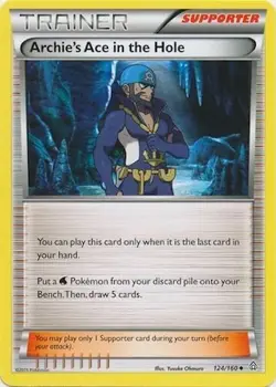 Pokemon TCG - Archie's Ace in the Hole 124/160 Uncommon Primal Clash [Near Mint] - Image 1