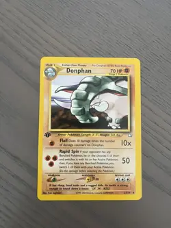 Pokemon TCG Donphan Neo Genesis 21 Regular 1st Edition Rare NM+ - Image 1