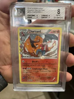 BGS 8 Rare 2016 Pokemon XY Generations Radiant Collection Charizard Holo #RC5 - Image 1