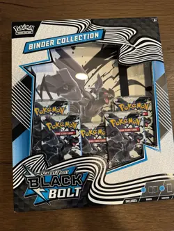 Pokemon TCG Black Bolt Binder Collection Box Factory Sealed New - Image 1