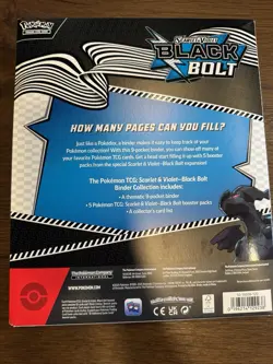 Pokemon TCG Black Bolt Binder Collection Box Factory Sealed New - Image 2