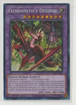 2025 Quarter Century Stampede Fiendsmith's Desirae #RA04-EN056 Secret Rare - Image 1