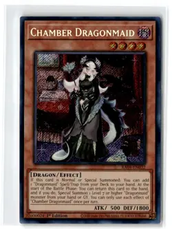 2025 Quarter Century Stampede Chamber Dragonmaid #RA04-EN032 Secret Rare - Image 1