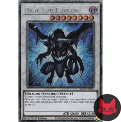 Yugioh Dark End Dragon RA03-EN216 Platinum Secret Rare 1st Edition NM - Image 1
