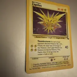 Pokemon TCG Zapdos Holo Rare Card 15/62 Excellent Condition - Image 4