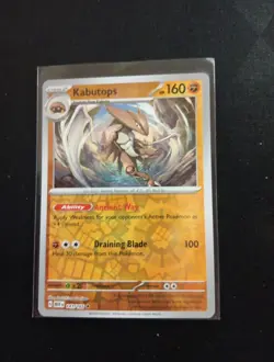 Pokemon TCG Kabutops Scarlet & Violet Reverse Holo Holo Rare Card 141/165 - Image 1