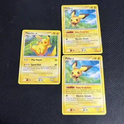 Pikachu 70/100 Pichu 45/100 Stormfront Pokemon Card English Non-Holo 3 - Image 1