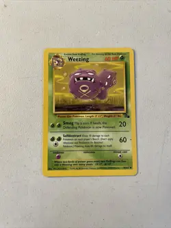 Pokemon TCG 1999 WOTC Fossil Set Trading Card -- Weezing 45/62 - Image 1