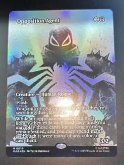MTG Marvel Spiderman OPPOSITION AGENT Mythic Borderless FOIL Card M0019 - Image 1