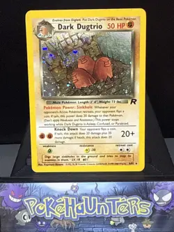 Pokemon Card Dark Dugtrio 6/82 Team Rocket Set SWIRL Holo Set Played - Image 1