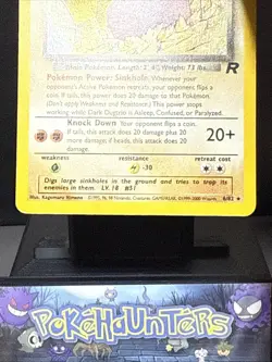 Pokemon Card Dark Dugtrio 6/82 Team Rocket Set SWIRL Holo Set Played - Image 3