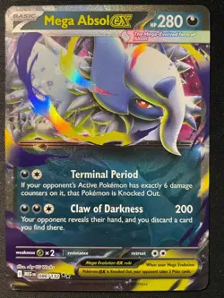 Mega Absol EX 086/132 Double Rare Mega Evolution Holo Pokemon Card - Image 1
