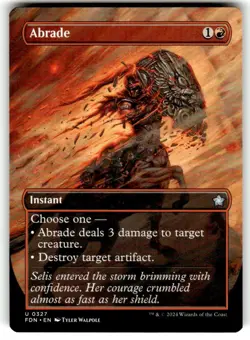 Abrade (Borderless) Foundations Regular MTG - Image 1