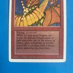 Magic the Gathering ~ MTG ~ 1x Shivan Dragon ~ MP ~ REVISED - Image 3
