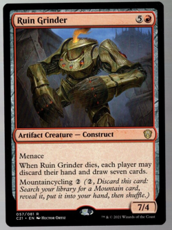 Ruin Grinder 057/081 Non Foil Rare Commanders 2021 MTG Near Mint - Image 1