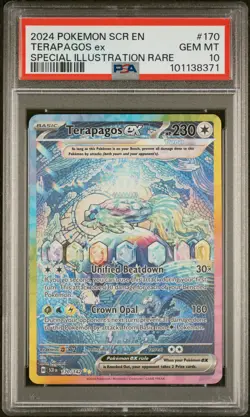 2024 POKEMON SCR EN-STELLAR CROWN SPECIAL ILLUSTRATION RARE TERAPAGOS EX PSA 10 - Image 1