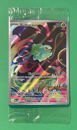 BULBASAUR 133/132 POKEMON TCG MEGA EVOLUTION ILLUSTRATION RARE STAMPED SEALED - Image 1