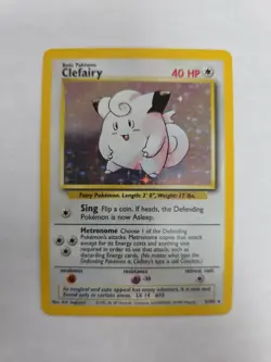 Pokemon TCG Clefairy Base Set 5/102 Holo Unlimited Holo Rare LP - Image 1