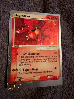 Magmar ex 100/109 Holo Rare Pokemon TCG Ruby & Sapphire 2003 E Reader Holo LP - Image 1