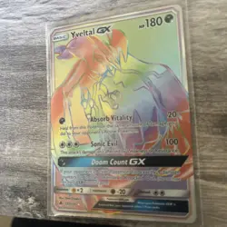 2018 Pokemon Forbidden Light Yveltal GX Rainbow Secret Rare 137/131 NM-MT - Image 4