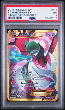 2016 POKEMON XY STEAM SIEGE SECRET #116 FULL ART/GARDEVOIR EX PSA 7 - Image 1