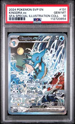 2024 POKEMON SVP EN-SV BLACK STAR PROMO #131 KINGDRA EX PSA 10 - Image 1