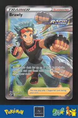 2021 Pokemon SWSH Chilling Reign 188/198 Brawly - Image 1