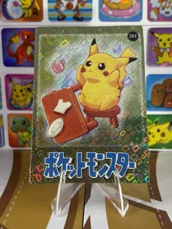 Pokemon Pikachu Vintage Pocket Monsters Vending HOLO Prism Sticker 1999 Nintendo - Image 1