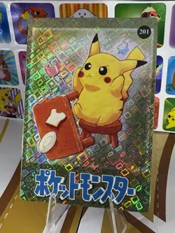 Pokemon Pikachu Vintage Pocket Monsters Vending HOLO Prism Sticker 1999 Nintendo - Image 3