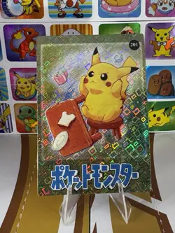 Pokemon Pikachu Vintage Pocket Monsters Vending HOLO Prism Sticker 1999 Nintendo - Image 4