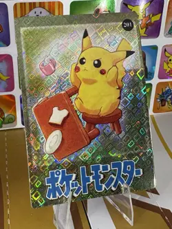 Pokemon Pikachu Vintage Pocket Monsters Vending HOLO Prism Sticker 1999 Nintendo - Image 5