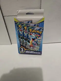 Pokemon TCG: Scarlet and Violet Stellar Crown x3 Booster Pack Sealed - Image 1