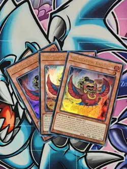 YUGIOH Legendary Fire King Ponix 25LP-EN004 Ultra Rare X3 PLAYSET - Image 1