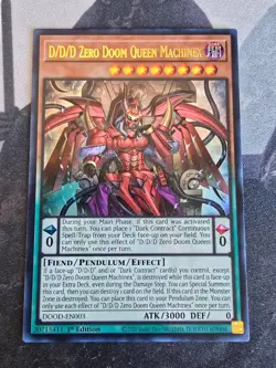 Yugioh D/D/D Zero Doom Queen Machinex DOOD-EN003 Ultra Rare NM 1st Edition - Image 1