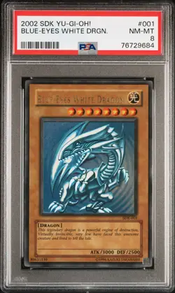 2002 Yu-Gi-Oh! Blue-Eyes White Dragon SDK-001 Misprint Error - Image 1