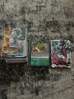 Digimon CCG | Rare Card Lot - 90 Rare, 17 Super Rare, 10 Promo - Image 1