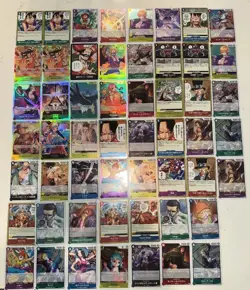 One Piece TCG 54 Card Lot! Super Rares, Leaders, Rare! Near Mint NM - Image 1