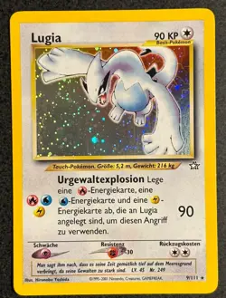 German Lugia Neo Genesis 9/111 Holo Vintage Wotc Pokemon Card Lp NM - Image 1
