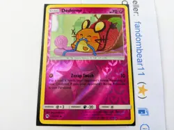 Dedenne REVERSE HOLO card 142/214 Sun & Moon Lost Thunder 2018 Pokemon Antenna - Image 2