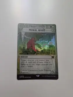 MTG - Primal Might (Showcase Foil) - Outlaws of Thunder Junction NM/M Condition - Image 1