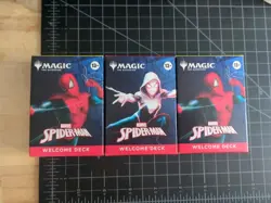 Magic The Gathering Spider-Man Welcome Deck SEALED Set Of 3 White & Red - Image 1