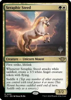 1 x Seraphic Steed - Foil - Promo Pack - Outlaws of Thunder Junction - NM-Mint - - Image 1